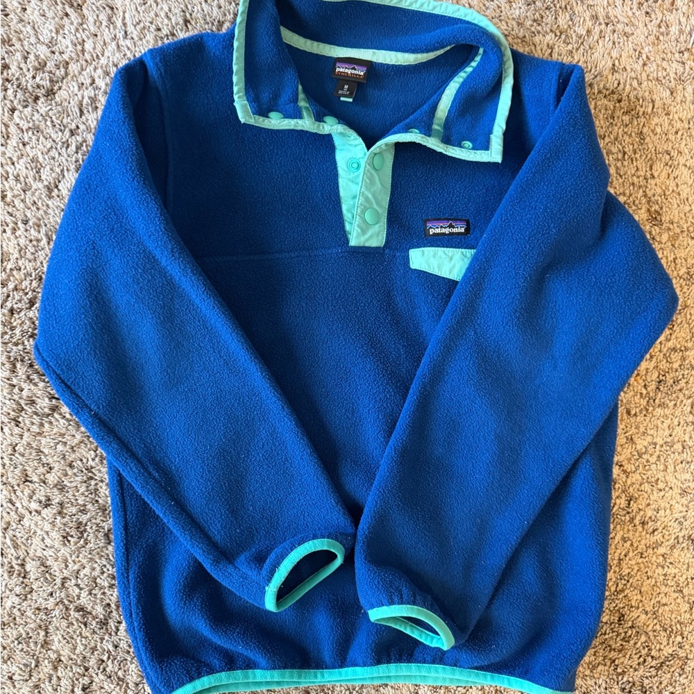 Patagonia Kids Blue and Teal Fleece